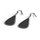 Black Drop Earrings - Pair Of Teardrop Ear Jewel - 3DOcean Item for Sale