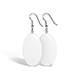 White Oval Earring Pair - Ellipse Eardrop Bijou - 3DOcean Item for Sale