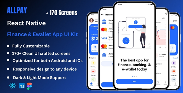 AllPay - Finance, Banking, & E-Wallet React Native Expo Ui Kit