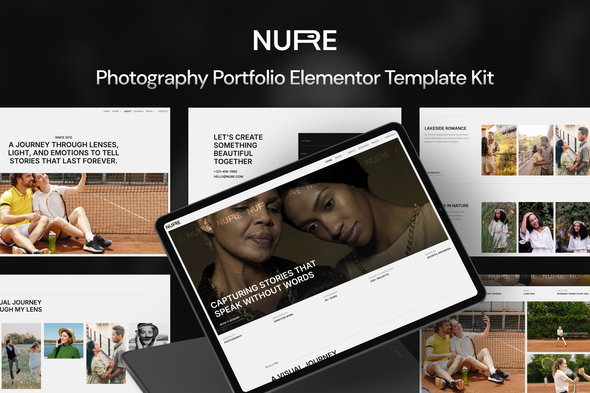 Nure - Photography Portfolio Elementor Template Kit