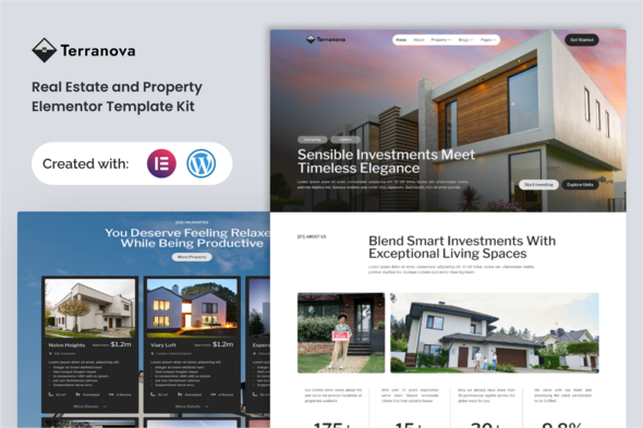 Terranova - Real Estate and Property Elementor Template Kit