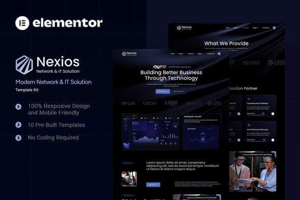 Nexios - Modern Network & IT Solution Elementor Template Kit