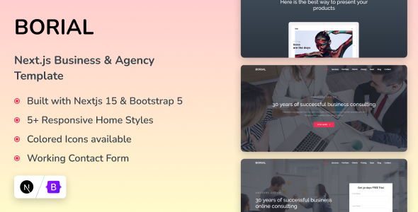 Borial - Next.js 15 Business & Agency Template
