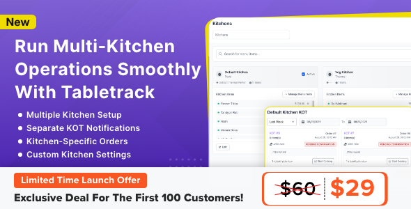 Multi-Kitchen Module for Tabletrack