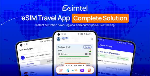 eSIM – Start Your eSIM Business App | Sell Worldwide | Android + iOS with Laravel Admin
