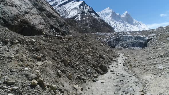 Origin of River Ganges Gaumukh Gangotri Glacier India