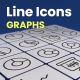 50 Animated Graphs and Charts Line Icons - VideoHive Item for Sale
