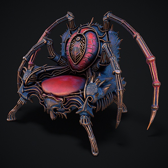Fantasy Throne 9 Game Ready 3d Model