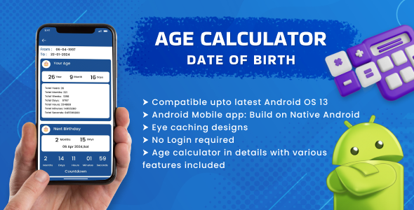 Age Calculator Android App with Birthday Countdown & Reminders