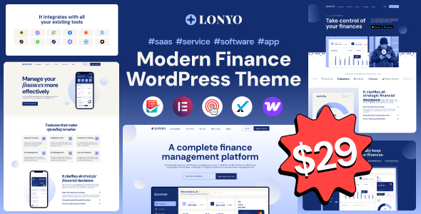 Lonyo - Software, SaaS & Startup WordPress Theme