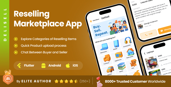 2 App Template| Classified App| Re-sell App| Buying Selling App| Peer-to-Peer Selling App| DeliSell