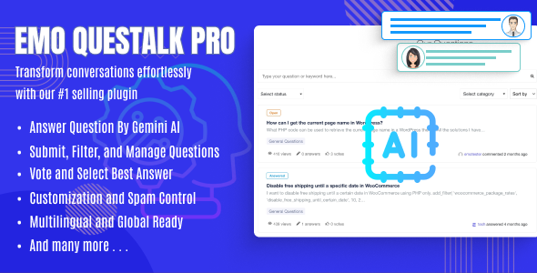 EMO Questalk Pro - Your Ultimate Question & answer Forum WordPress Plugin