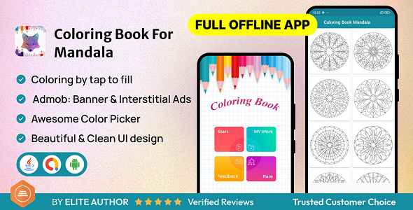 Coloring Book For Mandala