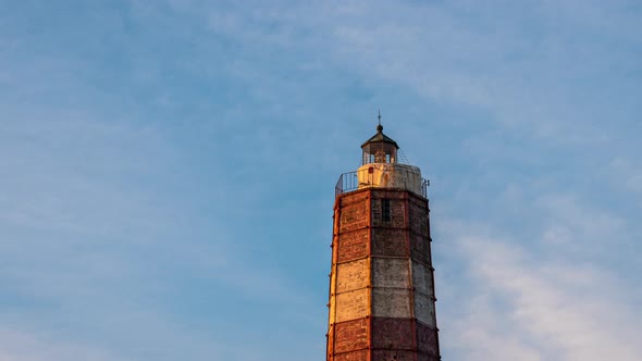 Time lapse video of an old lighthouse