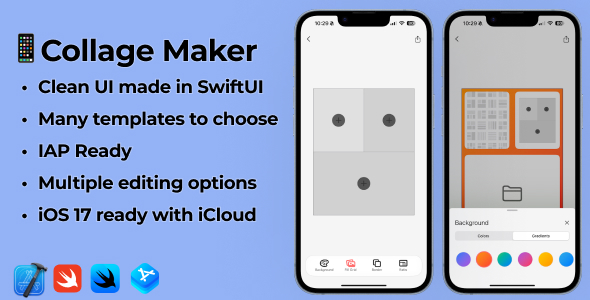 iOS 17 Swift Photo Editing App | Collage Maker App with IAP