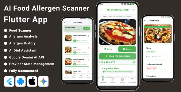 AI Food Allergy Scanner Flutter App | Allergy Tracker App