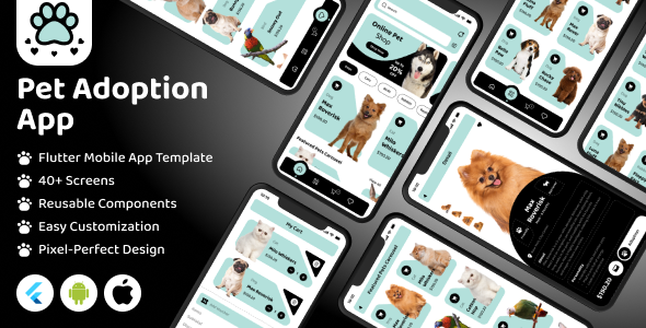 FurNest - Pet Shop eCommerce Flutter Mobile App Template | Android & iOS UI Kit