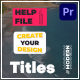 Titles | Premiere Pro - VideoHive Item for Sale