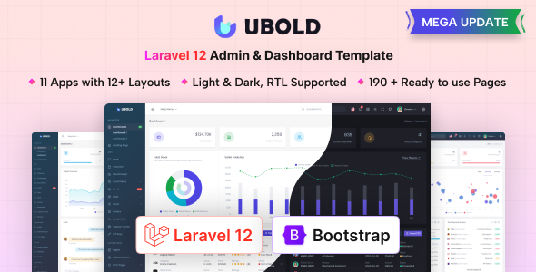 UBold - Laravel 12 Admin & Dashboard Template