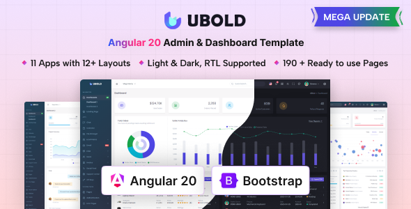 UBold - Angular Admin & Dashboard Template (Angular 20)