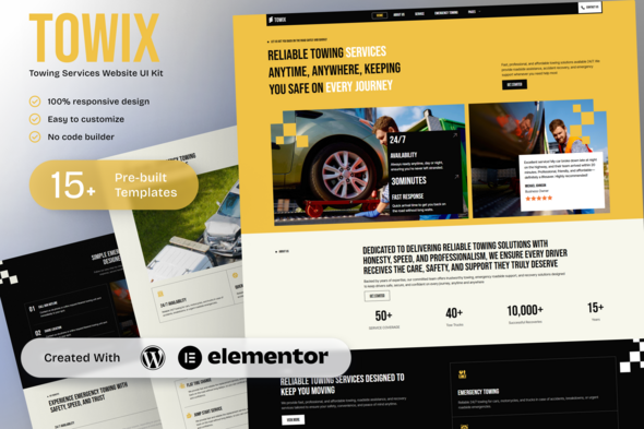 Towix - Towing Services Elementor Template Kit