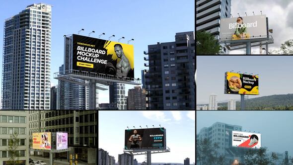 Realistic 3D Billboard Mockup MOGRT