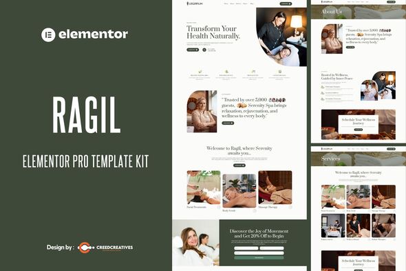 Ragil - Spa & Wellness Elementor Pro Template Kit
