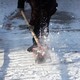 Shoveling Digging Snow after Snowstorm in City