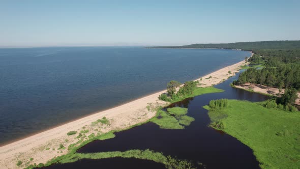 Summertime Imagery of Lake Baikal is a Rift Lake Located in Southern Siberia Russia Baikal Lake