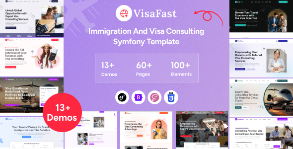 Visafast - Symfony 7 Immigration and Visa Consulting Template
