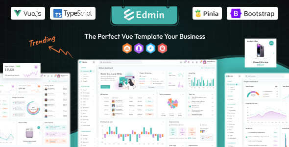 Edmin - Vue JS Admin Dashboard Template