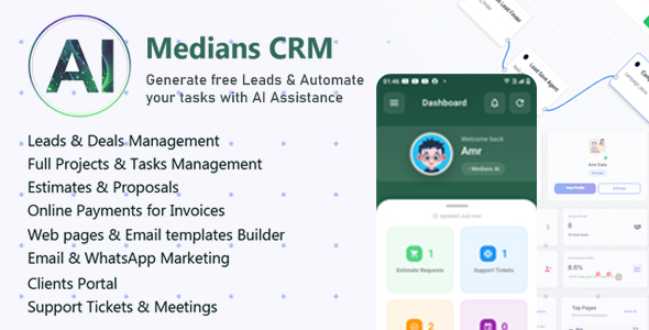 Medians CRM AI-Powered APP with Laravel system