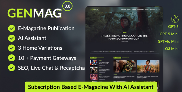 GenMag - E-Magazine with AI Assistant