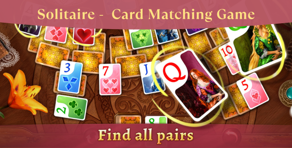 Solitaire Card Matching Puzzle Game