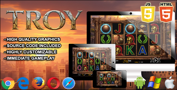 Troy - HTML5 Slot Machine