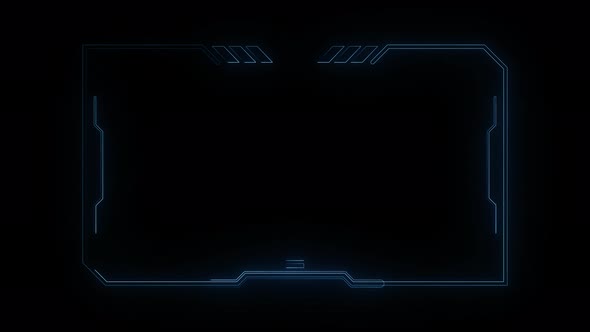 Hud Frame Digital Technology Plexus Lines, Alpha Channel