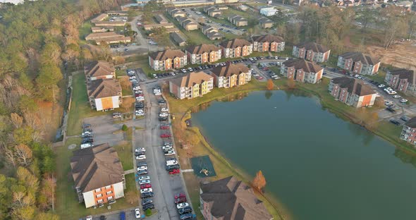 Panorama Over Viewed Residential Apartment Buildings Quarter Area Urban Development Residential Near