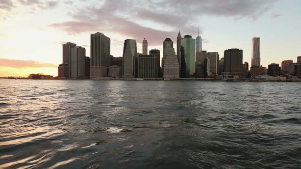 New York Downtown at Sunset