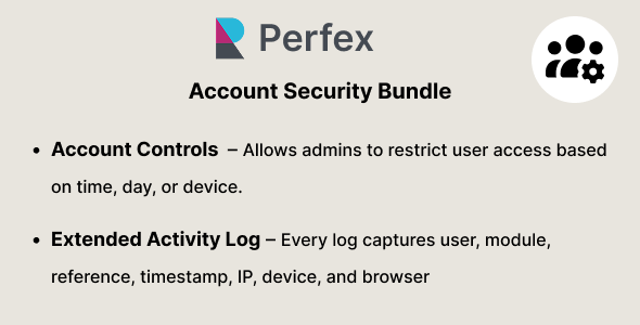 Account Security Bundle for Perfex CRM