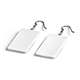 White Rectangular Earring Jewelry - Pair of Square Ear Jewel - 3DOcean Item for Sale