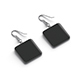 Black Square Earrings - Rectangular Plastic Ear Jewel - 3DOcean Item for Sale