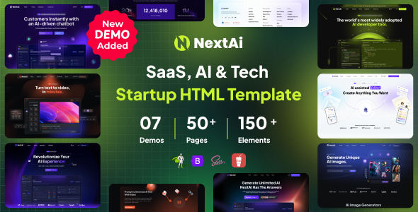 NextAI - SAAS, AI & Tech Startup HTML Template