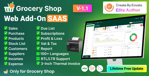 Grocery Shop - Web Add-on for Grocery Store SAAS