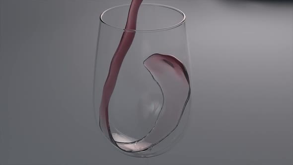 Red Wine Poured Into A Glass, At The Table, Grapes