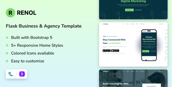 Ronel - Flask Landing Page Templates