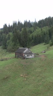 Ukraine Carpathian Mountains House in the Mountains