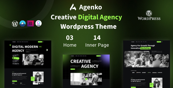 Agenko - Creative Digital Agency WordPress Theme