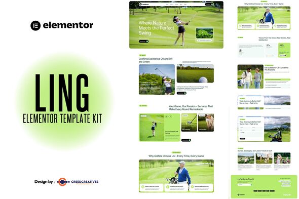 Ling - Golf Club & Course Elementor Template Kit