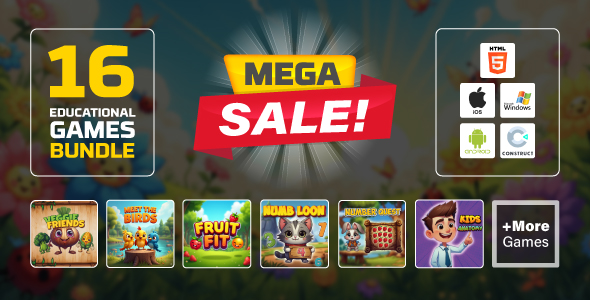 Educational Game Bundle – 16 Educational Games (HTML5 + Android) | Construct 3