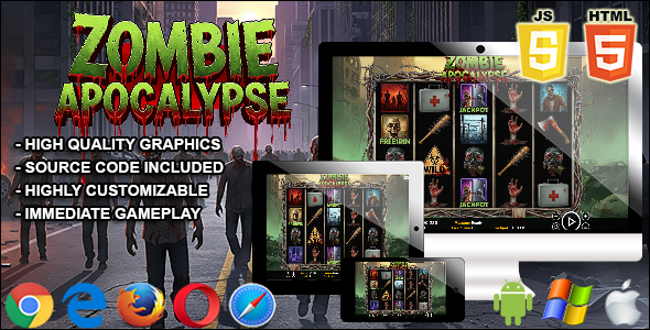 Zombie Apocalypse - HTML5 Slot Machine